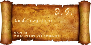 Daróczy Imre névjegykártya