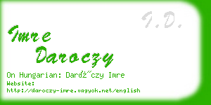 imre daroczy business card